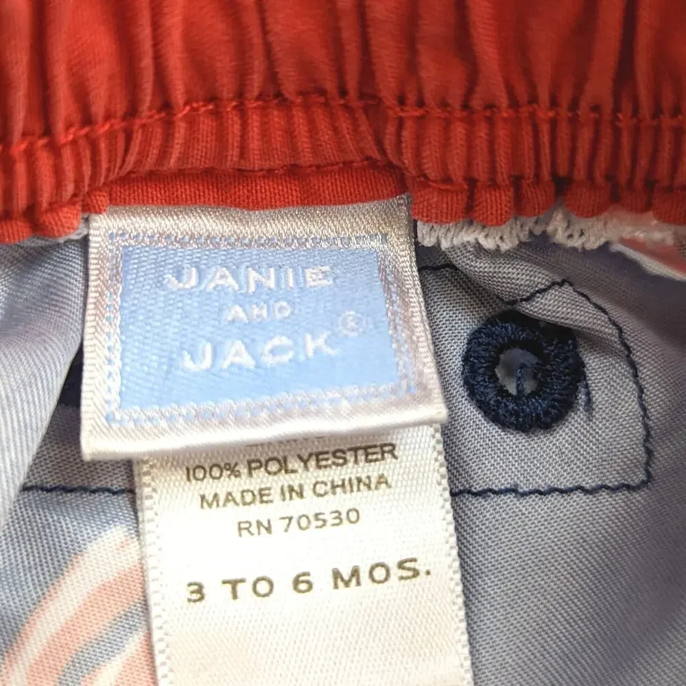 Janie and Jack Swim Trunks Baby Boys Sz 3-6m Blue Lobster Preppy 2012